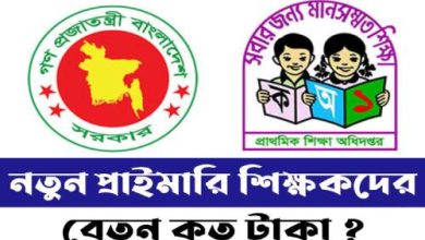 Photo of প্রাথমিক সহকারী শিক্ষকদের বেতন ও সুযোগ-সুবিধা