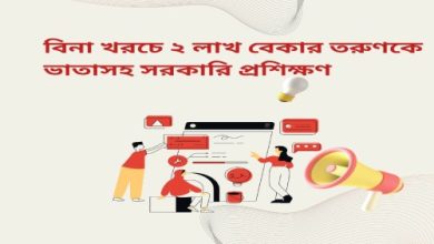 Photo of বিনামূল্যে ২ লাখ বেকার তরুণকে ভাতাসহ সরকারি প্রশিক্ষণ