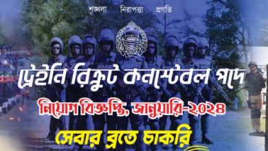 Photo of বাংলাদেশ পুলিশ কনস্টেবল নিয়োগ ২০২৪ – পদ সংখ্যা ৩,৬০০ টি